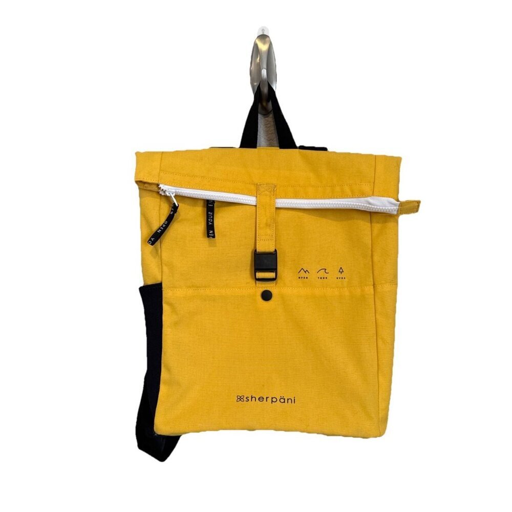 Sherpani Miyako Backpack Tote Convertible Backpack Purse Yellow Hiking